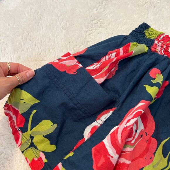 Abercrombie & Fitch Mini Skirt Y2k Floral Elastic Waist Skater Logo Layered Sz S - Picture 4 of 8